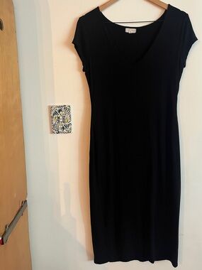 Classic Black V-Neck Women’s Dress